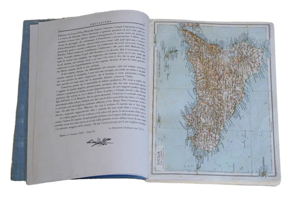 Antique Book 1933 Italy Touring Club Italiano Vol IV Sicilia Photos 1st Edition
