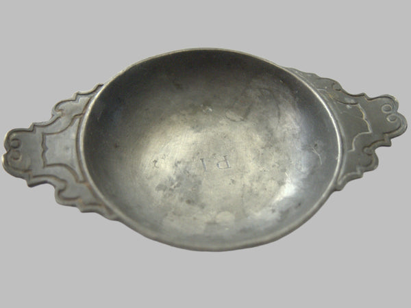 Antique Pewter Tastevin French Wine Tasting Cup Marked “PI” 18th/19th Cen
