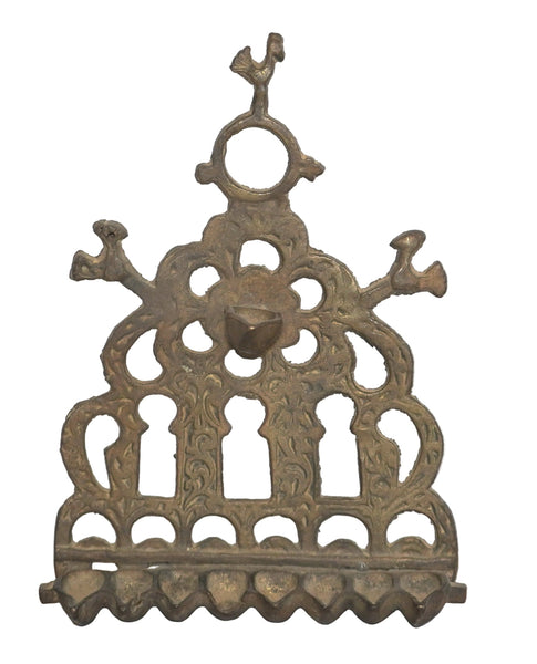Hanukkah Oil Menorah Bronze North Africa Bird Ornament Decorations Wall Hang
