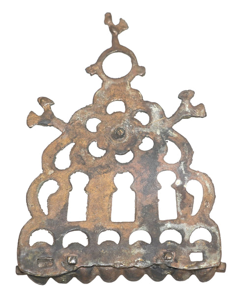 Hanukkah Oil Menorah Bronze North Africa Bird Ornament Decorations Wall Hang
