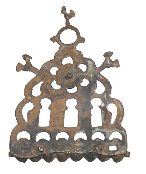 Hanukkah Oil Menorah Bronze North Africa Bird Ornament Decorations Wall Hang