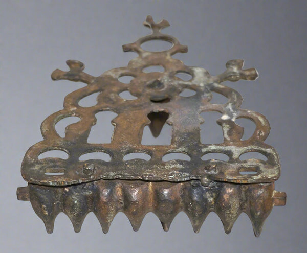 Hanukkah Oil Menorah Bronze North Africa Bird Ornament Decorations Wall Hang