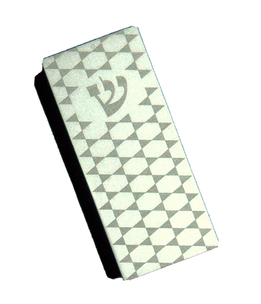 Judaica Car Mezuzah Case Aluminum Silver Magen David Star Closed Back 5 cm