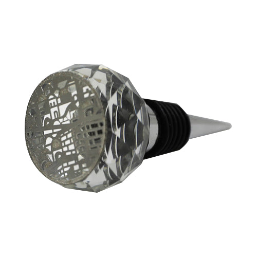 Judaica Crystal Shabbat Bottle Cork Stopper Jerusalem Old City Decoration