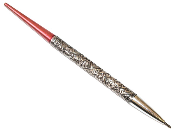 Judaica Israel Bezalel Vintage Tribes of Israel Sterling Silver Pen w Menorah