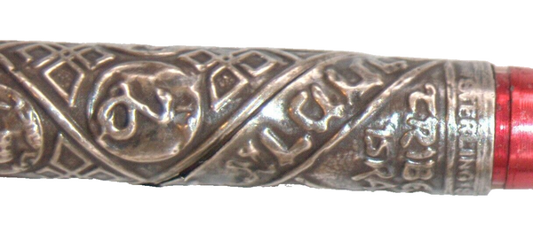 Judaica Israel Bezalel Vintage Tribes of Israel Sterling Silver Pen w Menorah