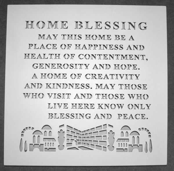 Judaica Kabbalah Home Blessing English Wood Laser Cut Led Light Wall Hang Mount