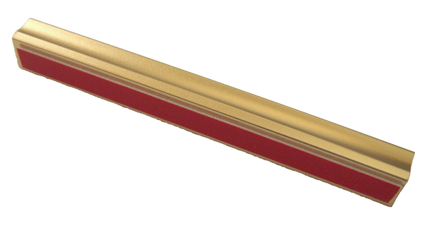 Judaica Mezuzah Case Gold Metallic Aluminum Closed Back Semi Round 12 cm
