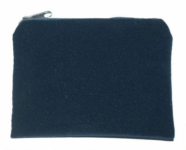 Judaica Tzedakah Tzdakah Charity Velvet Pouch Pocket Wallet Silver Embroidery