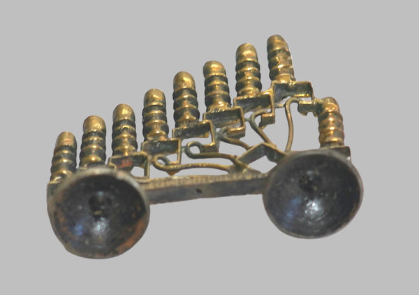 Judaica Israel Miniature Copper Menorah Hanukkah Vintage 1960's