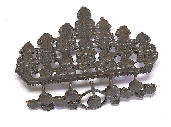 Judaica Israel Tiny Miniature Copper Menorah Hanukkah Vintage 1960's Ethnic