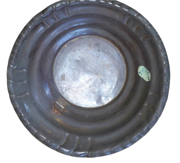 Judaica Israel Vintage Small Copper Plate Tower of David Wall Hang 50's