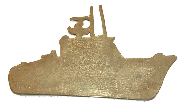 Lot of 2 IDF Zahal Large Metal Plaques Battleship Armored Tank Vintage Israel