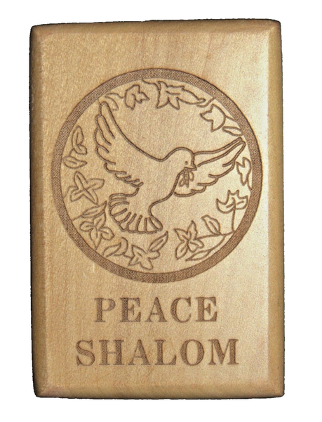 4 X Judaica Olive Wood Fridge Door Magnet Jerusalem Menorah Messianic Israel
