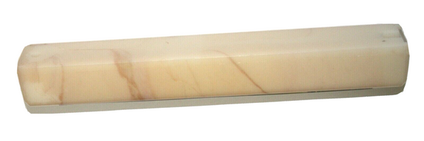 Mezuzah Case Plastic Mock Marble Front Metal Panel Shema Israel 12 cm Judaica