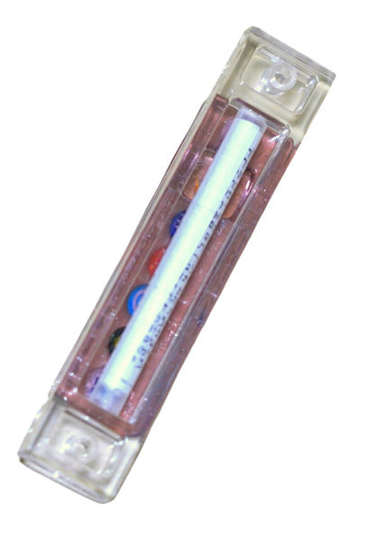 Murano Glass Handmade Mezuzah Case 6.5 cm Scroll Lavender Purple Murrina Judaica