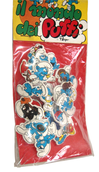 Smurfs Il Mondo Dei Puffi by Peyo 1983 Foam Figurines Giocas Bologna Vintage Toy