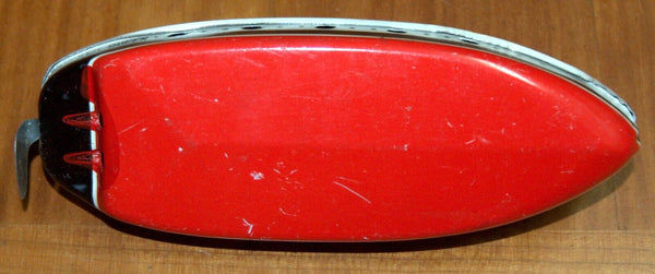 Vintage Sea Queen Tin Boat Metal Toy 1960's Steam w Accessory