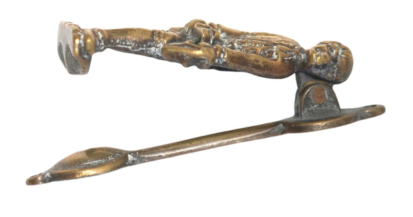 Vintage Shoeshine Boy Tom Chrudd Door Knocker British Folklore Brass