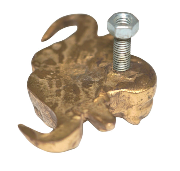Vintage Solid Brass Buffalo Head Wall Mount Impressive Figurine Statuette