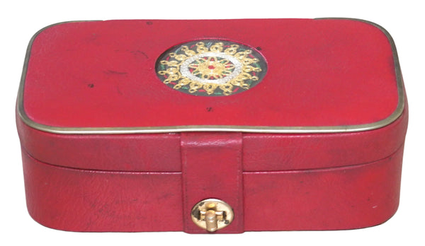Vintage W. M. Israel Jewelry Luxury Box 1960-70's Israeliana Red