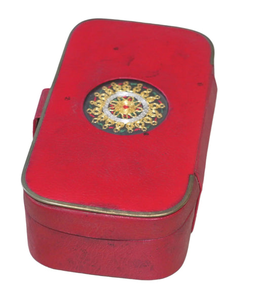 Vintage W. M. Israel Jewelry Luxury Box 1960-70's Israeliana Red