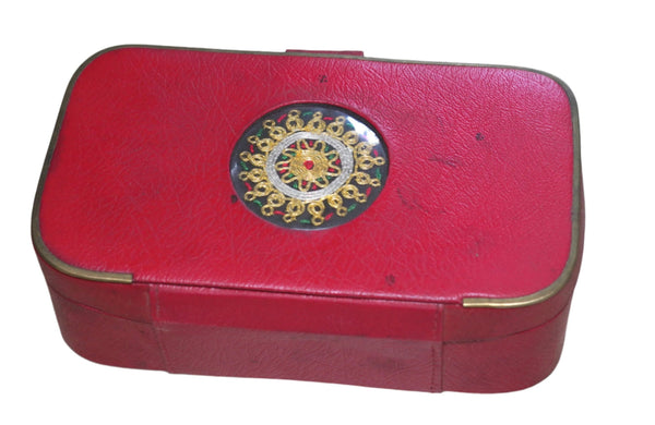 Vintage W. M. Israel Jewelry Luxury Box 1960-70's Israeliana Red