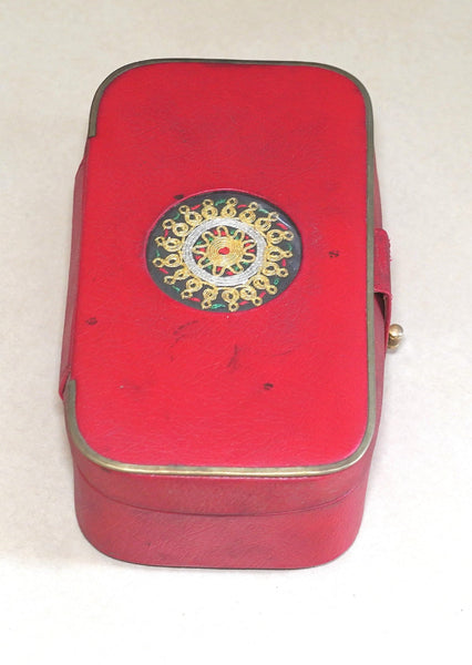 Vintage W. M. Israel Jewelry Luxury Box 1960-70's Israeliana Red