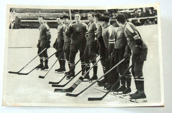 Lot of 4 Olympia 1936 Photo Cards Band I Ski USA Hockey Ivar Ballangrud Skating