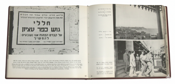 Vintage 1951 Book Israel Reborn Illustrated Hebrew English French Judaica