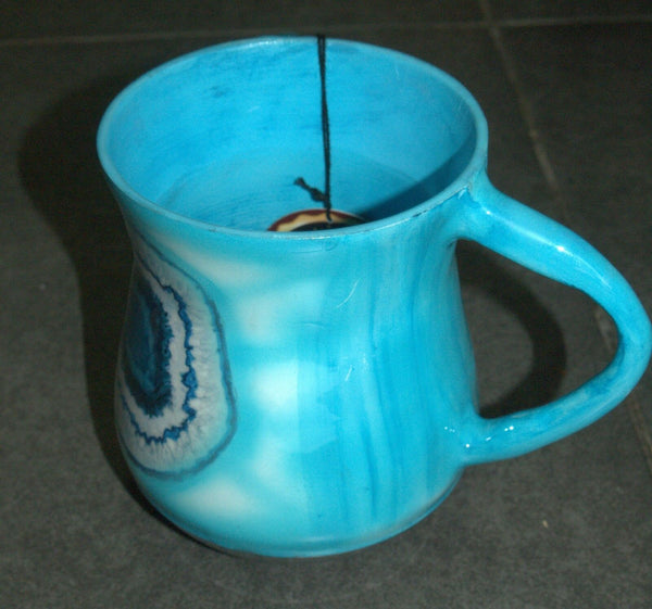 Judaica Hand Wash Cup Netilat Yadayim Last Water Aluminum Natla Tie Dye Israel