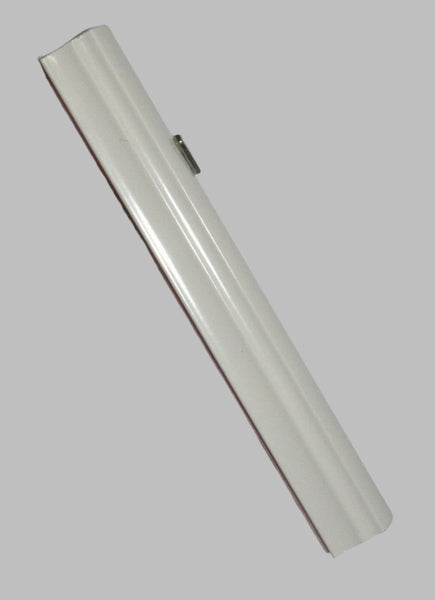 Judaica Mezuzah Case Closed Back Semi Round White Aluminum 10 cm Israel
