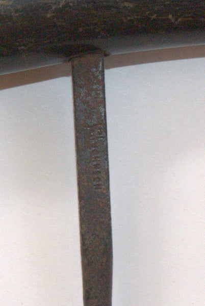 Antique Adelaide Johnson Corkscrew Black Ox Horn Metal Spike Wine Grower Tool