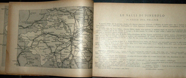 Antique Book 1934 Italy Spa Guide Part II Alpine Resorts Piemonte Photo Maps