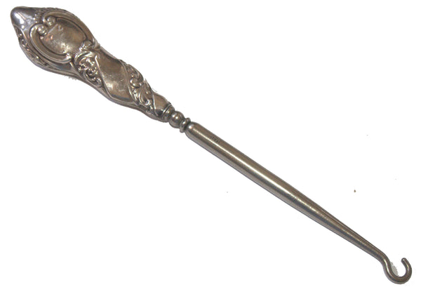 Antique English Button Hook Collectible Silver 925 Chester 1920 Signed