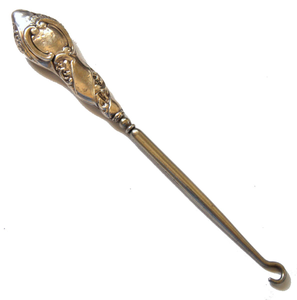 Antique English Button Hook Collectible Silver 925 Chester 1920 Signed