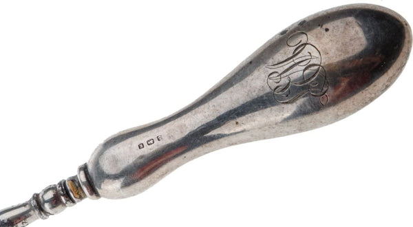 Antique English Button Hook Collectible Silver Birmingham 1906 Signed Hallmarked