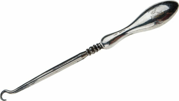 antique-english-button-hook-collectible-silver-birmingham-1925-signed-hallmarked
