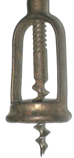 Antique Iron Double Handle Open Bell Body Shape Valve Flynut Corkscrew Opener