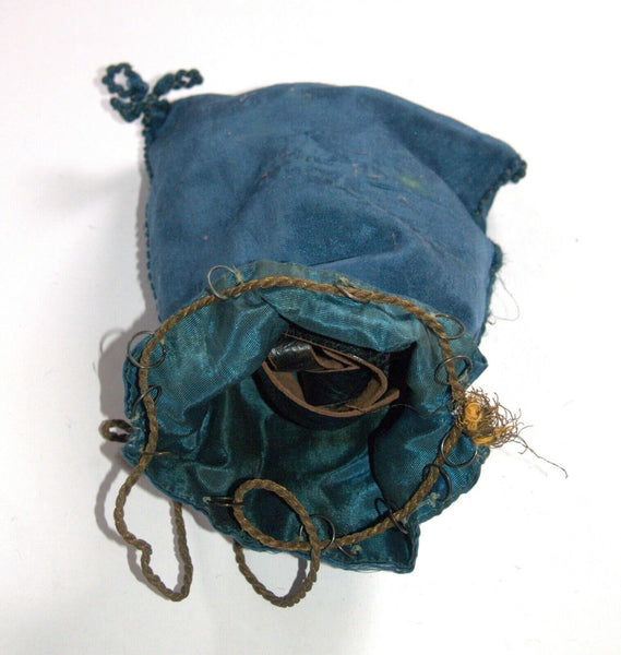 Antique Tefillin Set with Hand-Embroidered Bag Hebrew Name Date 1926–1927 (5687)