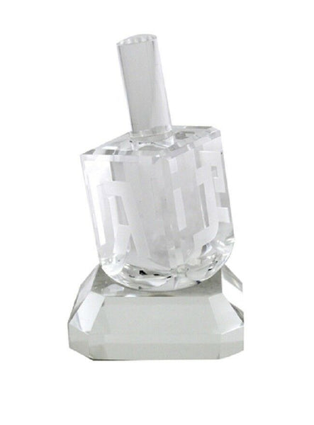 Crystal Dreidel Sevivon Hanukkah Judaica N G H Po w Stand