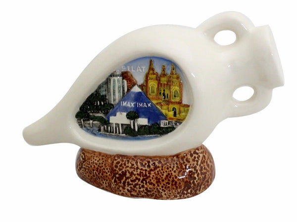 Decorative Ceramic Figurine Vase Eilat Souvenir Israel Painted Holyland Judaica