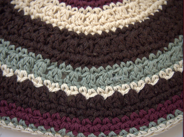 Frik Kippah Yarmulke Yamaka Crochet Colorful 100% Cotton Striped Israel 22 cm