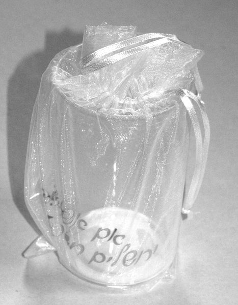 Groom Chuppah Glass Clear Wedding Cup -If I forget thee, O Jerusalem- Judaica