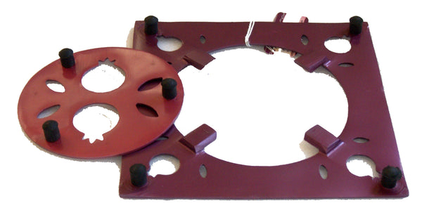 Hot Pot Stand Trivet Aluminum Burgundy Pomegranate Cut-out Decoration