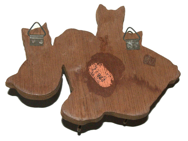 Israeliana Vintage Wood Wall Hanger Holder Plaque Kids Room Israel 1960's