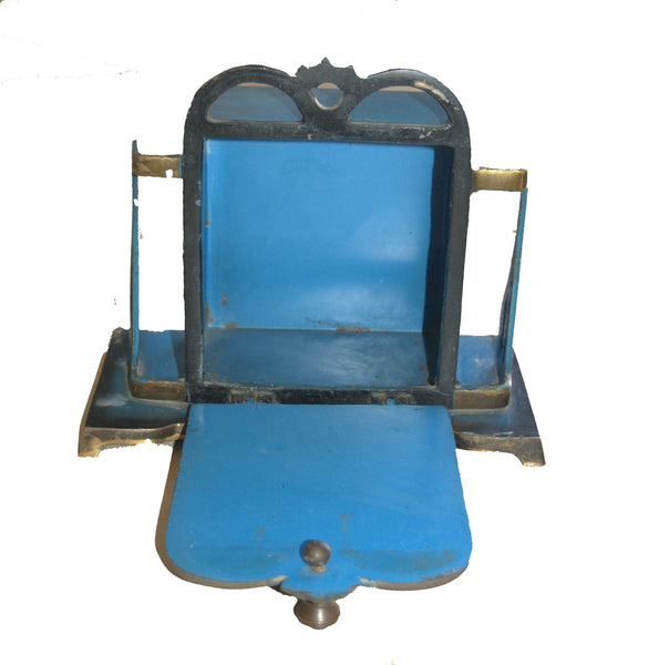 Judaica Bar Mitzvah Boy Blue Tefillin Box Vintage Israel 1950's