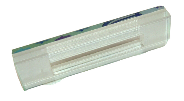 Judaica Car Mezuzah Case Perspex Blue Jerusalem Old City View 4 cm