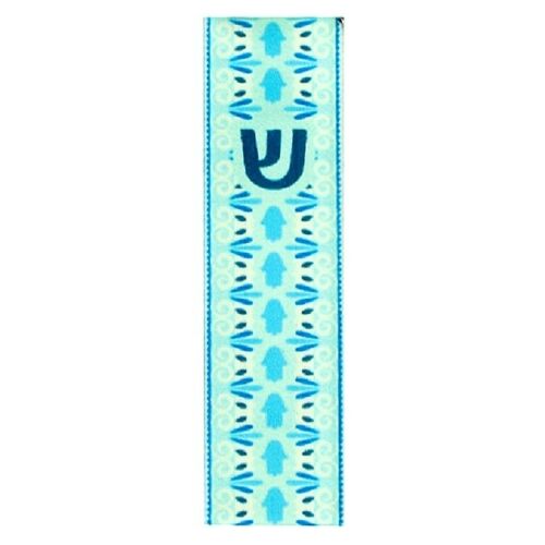 Judaica Car Mezuzah Case Perspex Blue Hamsa Ornaments 4 cm Jewish Israel