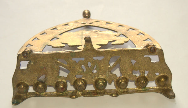Judaica Menorah Hanukkah Vintage Israel 12 Tribes Tables of Covenant Signed